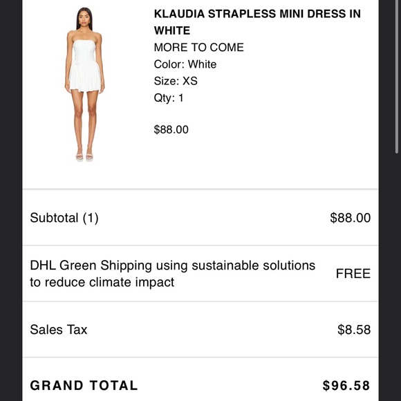 Klaudia Strapless Mini Dress Revolve - Picture 2 of 4
